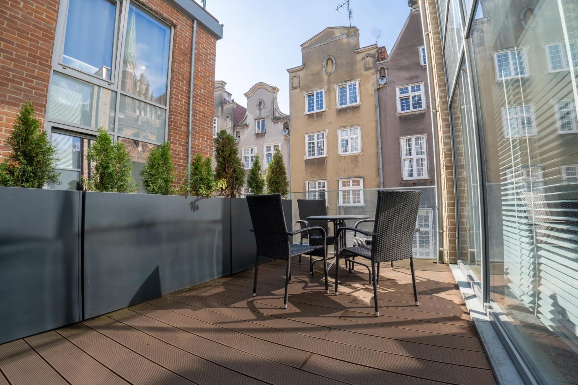 Viu Apartament Z Tarasem W Sercu Gdanska Exteriör bild